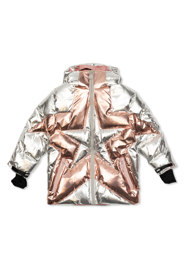 Silver Insulated ski jacket with hood Stella McCartney Kids